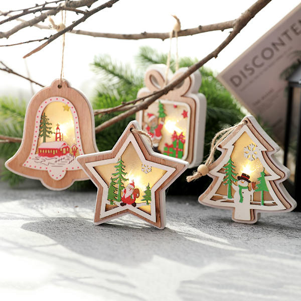 Pentagram Bell Pendant Light Julepynt - LED Woode
