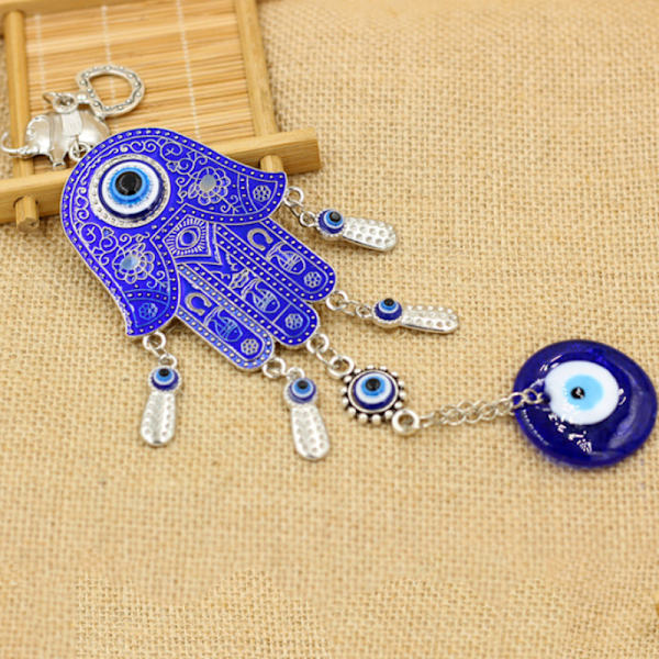 Blå ondt øye hengende dekorasjon amulett veggdekorasjon hjemmedekor