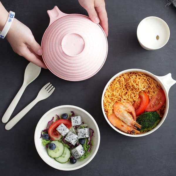 Hvete Strå Servise Husholdning Instant Noodle Bolle Stor Studen