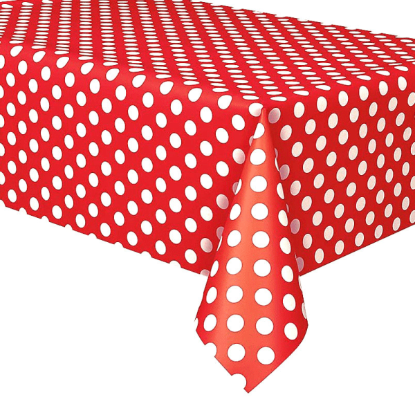 Set med 8 färger Rektangulär PVC vaxduk 137*183cm Polka Dot Tab