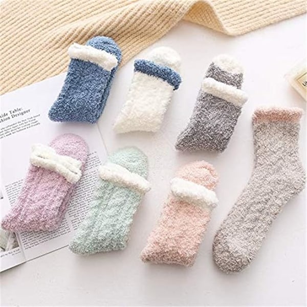 7 par varme, myke sokker for kvinner i supermyk mikrofiber