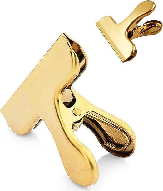 8 Pakke Heavy Duty Rustfrit Stål Pose Clips, 3\" x 2.4\"