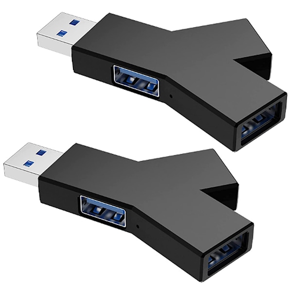 2 stk. USB 3.0 Hub, USB 3.0 3 Port Hub, USB Docking Station, Data H
