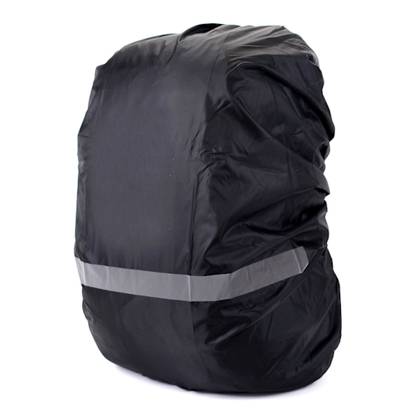 Udendørs vandrerygsæk regnslag med refleks (30-40L) black