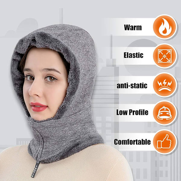 Vintervarm Balaclava-mössa, elastisk halsvärmare mössa, ansiktsöverdrag