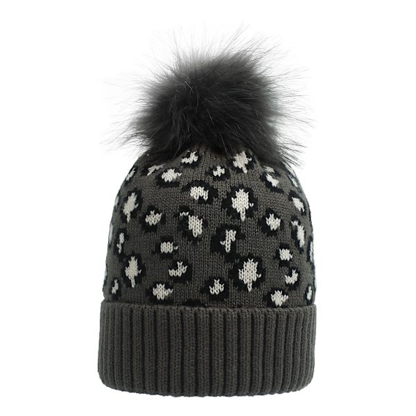 Dame Vinterhatte Strik Line Hue Hat Kold Dag Ski Bobble Pom