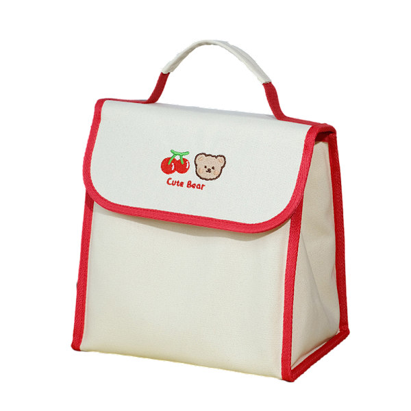 Tegneserie søt tote bag, isolert lunsjpose, lunsjbokspose D