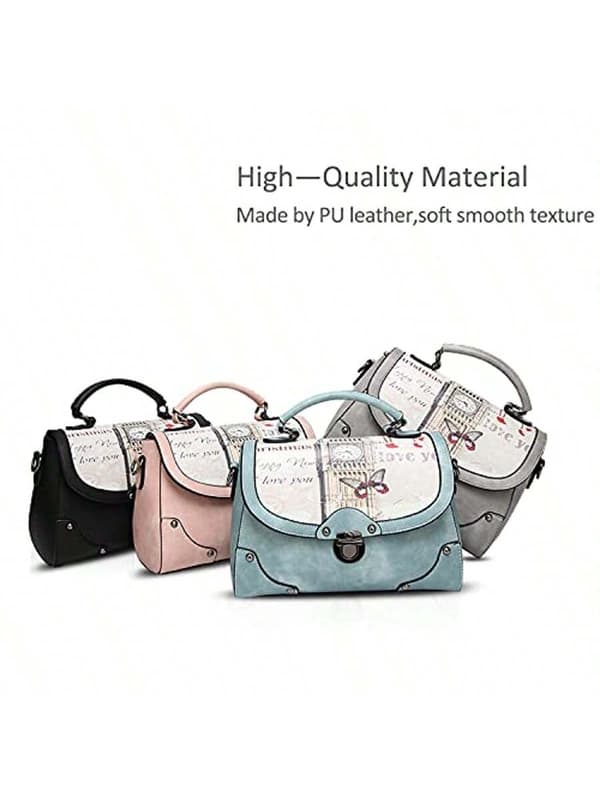 Eleganta Damhandväskor, Axelväskor, Handväskor, Tygväskor, Axelväskor, Crossbody-väska, Axelväska, Multifunktionell, Hållbar, PU-rosa pink