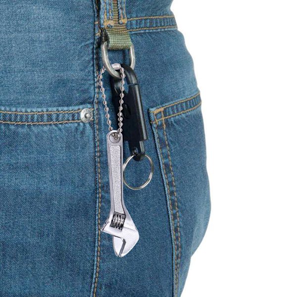1 stk. 10,2 cm Mini Justerbar Nøgle i Stål til Industri og Bil