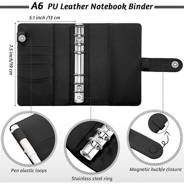 A6 Binder Budget Planner Notebook Omslag Mapp
