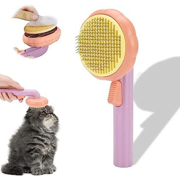 Dog Cat Brush, Self-cleaning Dead Hair Brush for Cat Dog