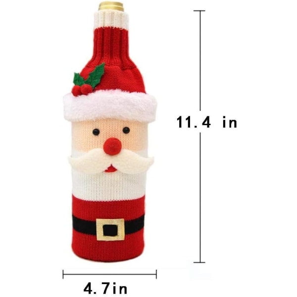 Søt julegenser vinflaskedeksel, håndlaget vinflaske S