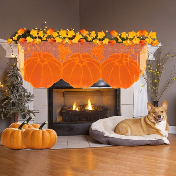 Høst Thanksgiving Decor Peis Skjerf 20\" x 60\" Brun Lønnetre