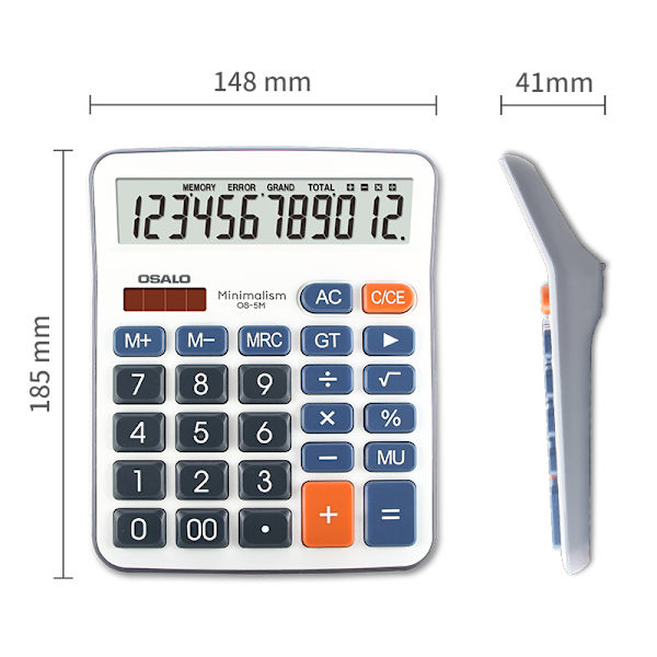 OSALO Desktop Calculator OSALO Beregning 12 Cifret Solar Calcul