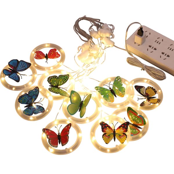 Sommerfugl gardinlys til soverom - USB LED gardinlys, D