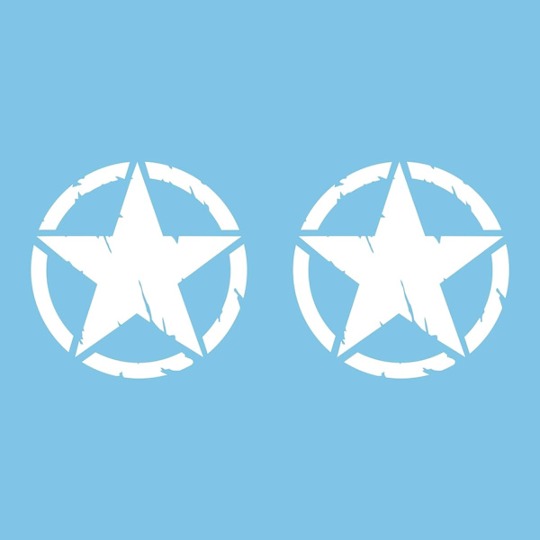 2 off-road militær pentagram hætte, front modificeret bil klistermærker,
