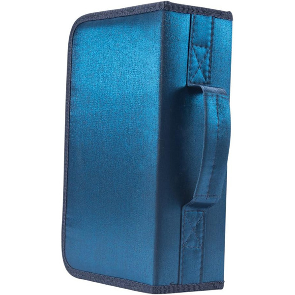 CD/DVD-etuiholder, 128 kapacitet CD VCD mediemappe, opbevaring, holder, hæfte, arrangør - blå