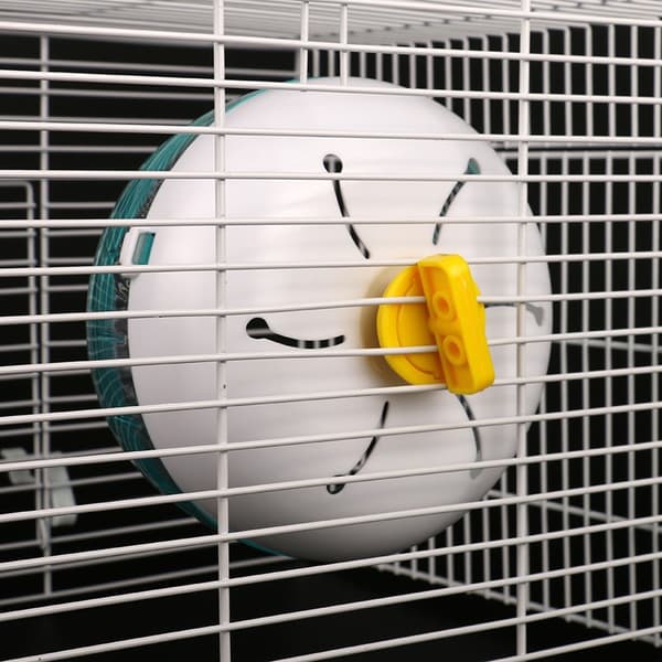 2 Hamster Running Spinner Wheel, Plast Djur Tyst Körning