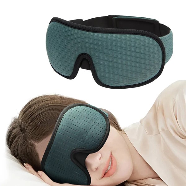 Ny 3D-sömnmask Ljusblockerande Andningsbar Mjuk vadderad Eye Slee
