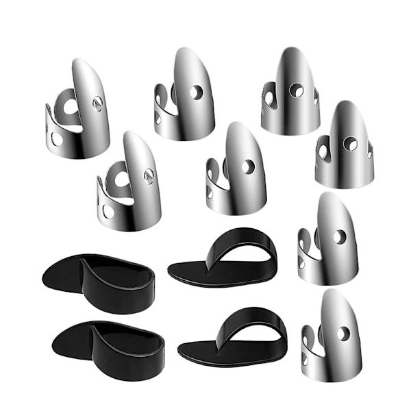 12 Metallgitarr Plock Finger Catchers Tillbehör