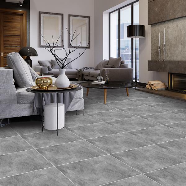 1 stk. 30*60cm/11.81*23.62\" Ny stille gulvfliser klistermærke grå cement