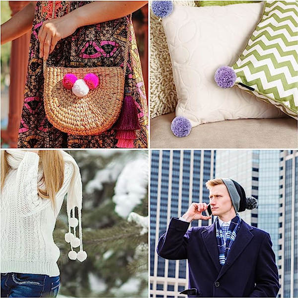 4 st återanvändbara pompom-kit för barn och vuxna