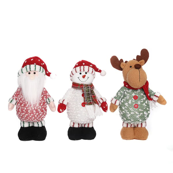 Nya juldekorationer lysande tomte snögubbe älg docka O