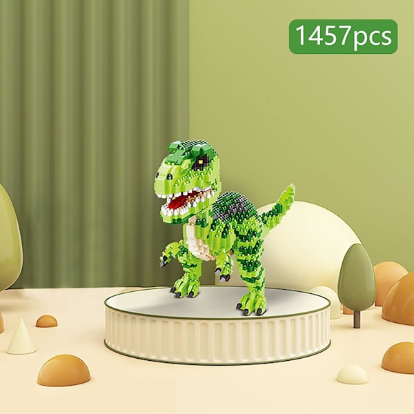 1457 Micro Building Bricks Set för leksaker, Mini Dinosaur Bricks, B