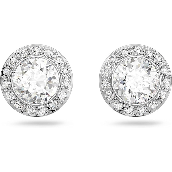 Rhodium-belagt finish, klare krystaller