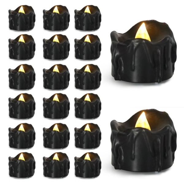 Set of 20 Electronic Candles Black Tears Creative CR2032 Plastic