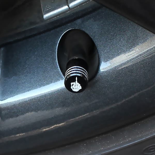 12 stk dekkventilstammehetter - Laser Skull ventilhetter til bildekksventil