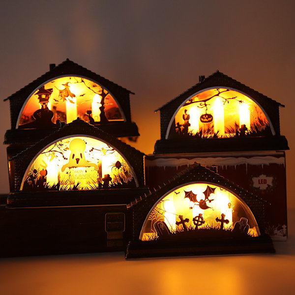 Halloween Natlampe Natlampe Hjem Heks Horror Dekoration D