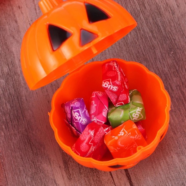 6-pack plastpumpa förvaringslåda orange halloween mini presentförpackning