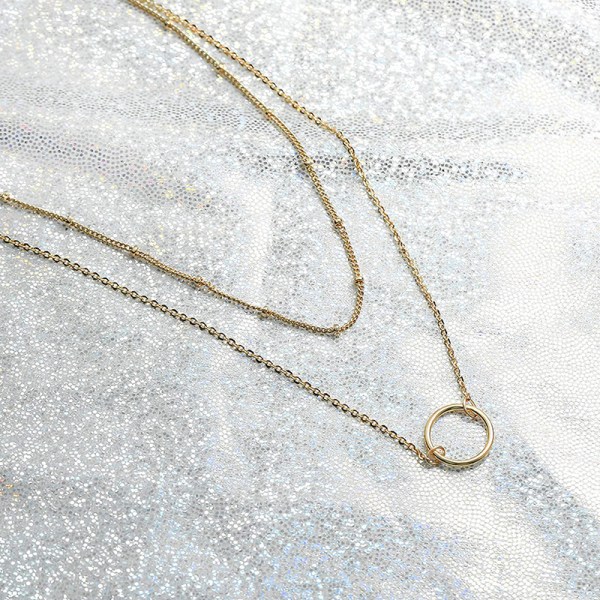 Canapes Hjärtformad Halsband Hänge Smycke Handgjord 18k Guldpläterad Guld Cho
