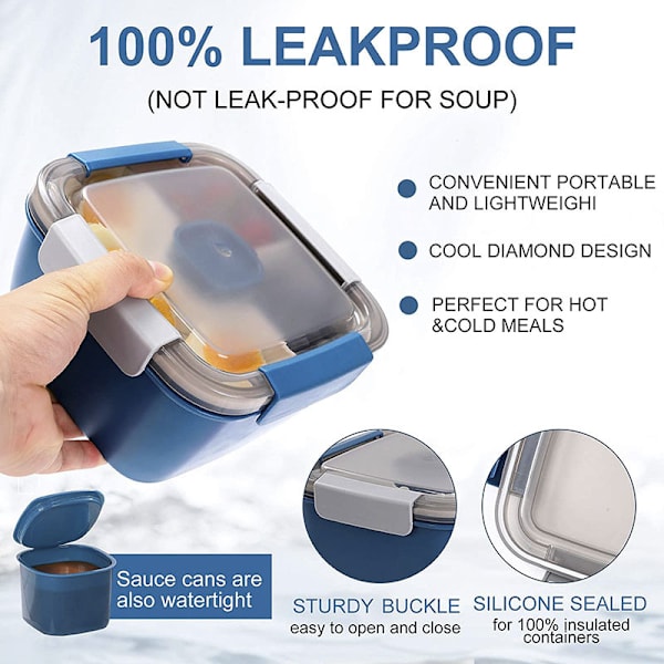 Lunsjboks 1500 ml, Bentoboks alt inkludert: 1 gaffel