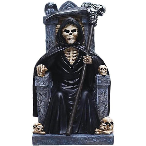 Halloween have kranie statue Dødsstatue dekoration
