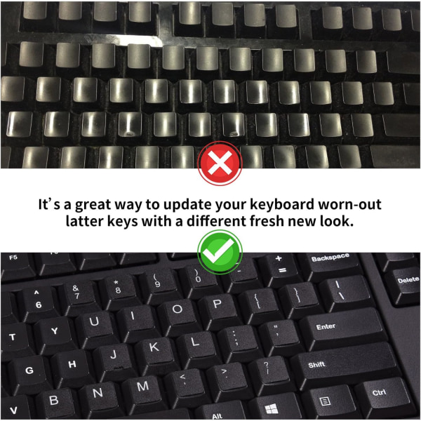 5PCS Universal English Keyboard Sticker Pack, Computer Keyboard