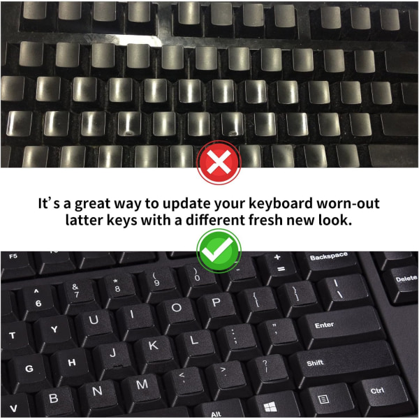 5PCS Universal English Keyboard Sticker Pack, Datortangentbord