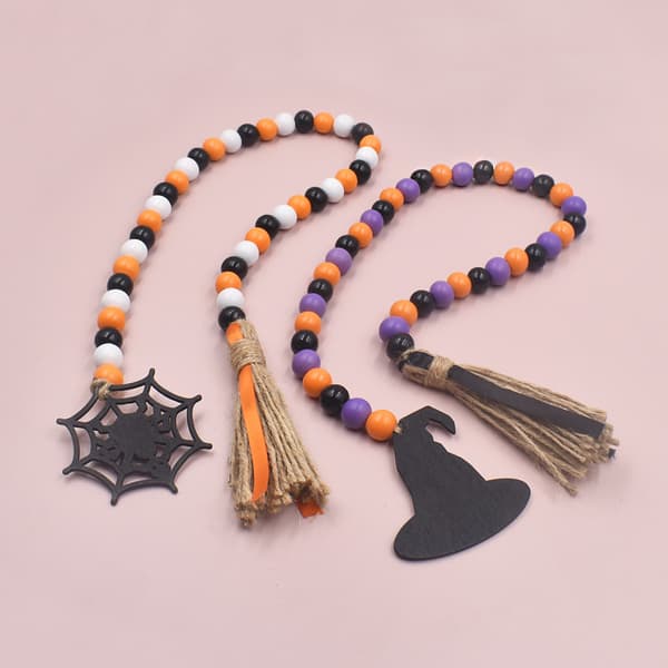 2 stk Halloween treperlekrans Rustikk bondehus perlekrans G