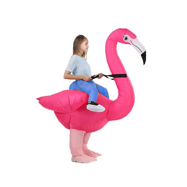 Oppusteligt Flamingo Kostume til Voksne