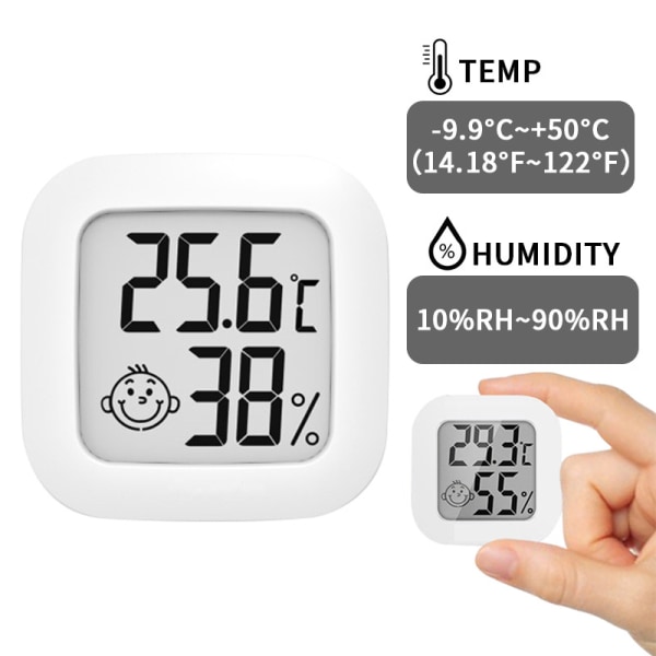 3 stk. LCD digitalt termometer hygrometer indendørs elektronisk