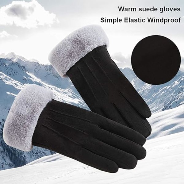 Handsker til damer efterår og vinter touch screen plus fløjl varm su