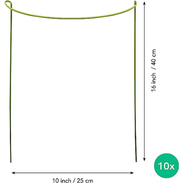 10 plantepinnar | Støtter for klatreplanter og blomster