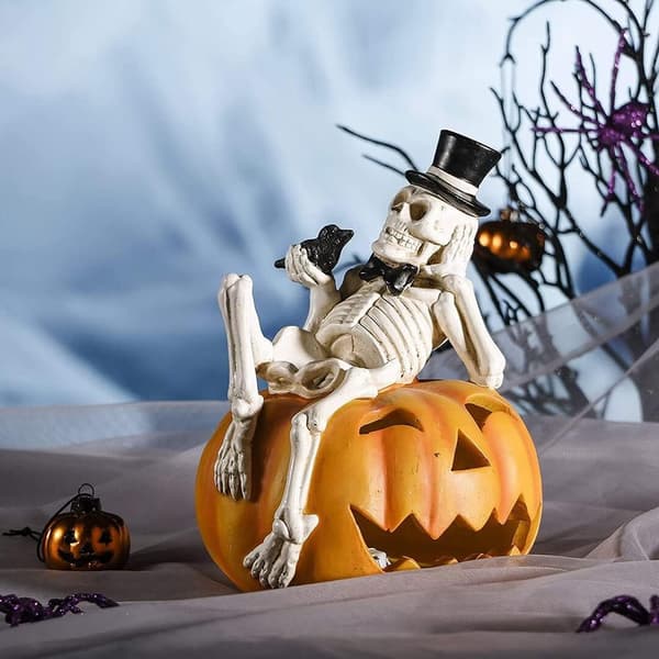 Halloween græskar lanterne skelet græskar lampe farve græskar La