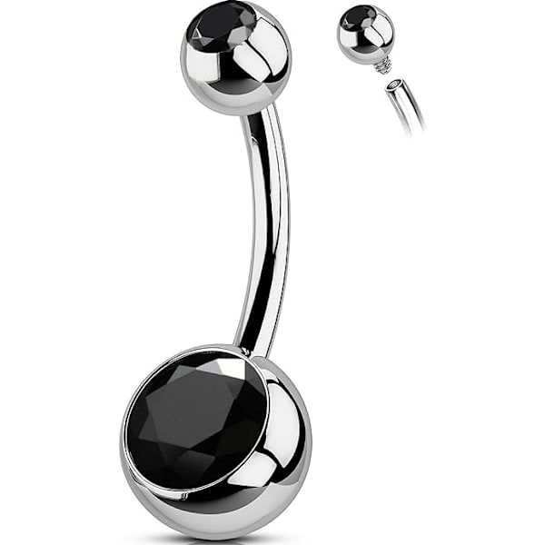14G Navelpiercing, G23 Massiv Titan Navelpiercing, In