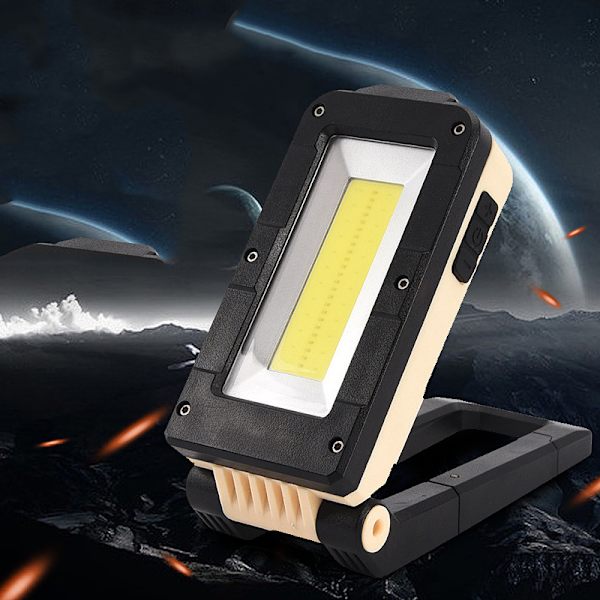 Svingbar genopladelig LED og COB arbejdslampe med Type-C, bærbar