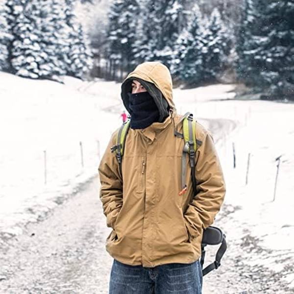 Rund halsduk, tjock vindskyddad fleecescarf för skidåkning Wi
