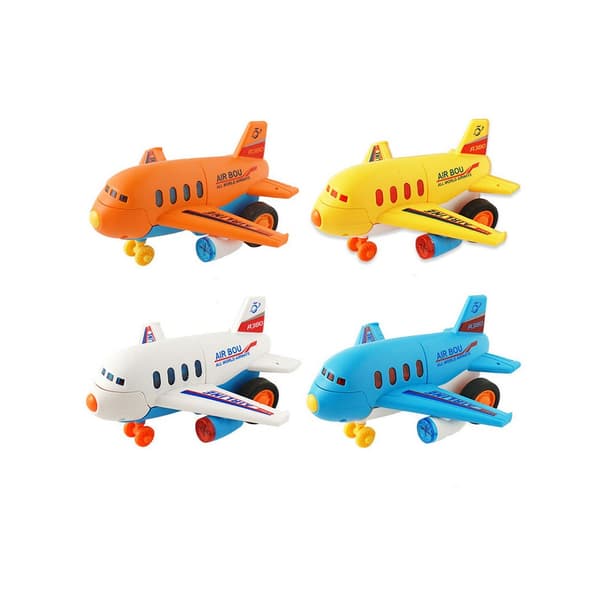 4 stk. 13x13x8.5CM Transformerende Robot Flyvemaskine Model Kits