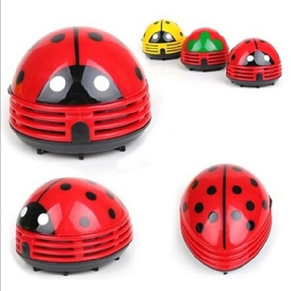 Mini bordsdammsugare Ladybug dammsamlare skrivbord kaffedammsugare