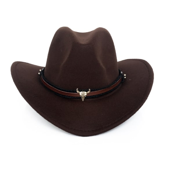 Western Cowboy Top Hat Brown Felt